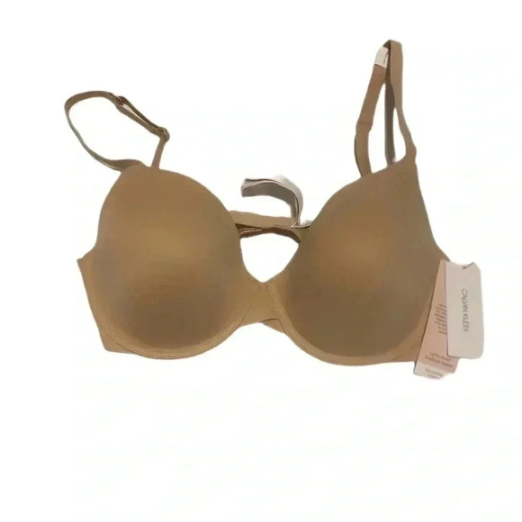 NWT Calvin Klein comfortable  lightly lined full coverage memory foam bra 34D - Picture 2 of 2